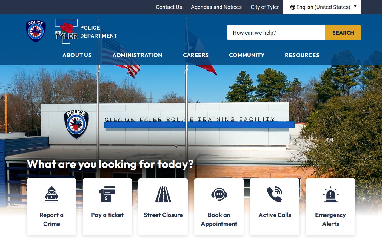 Tyler Police Department records source for Tyler arrest records
